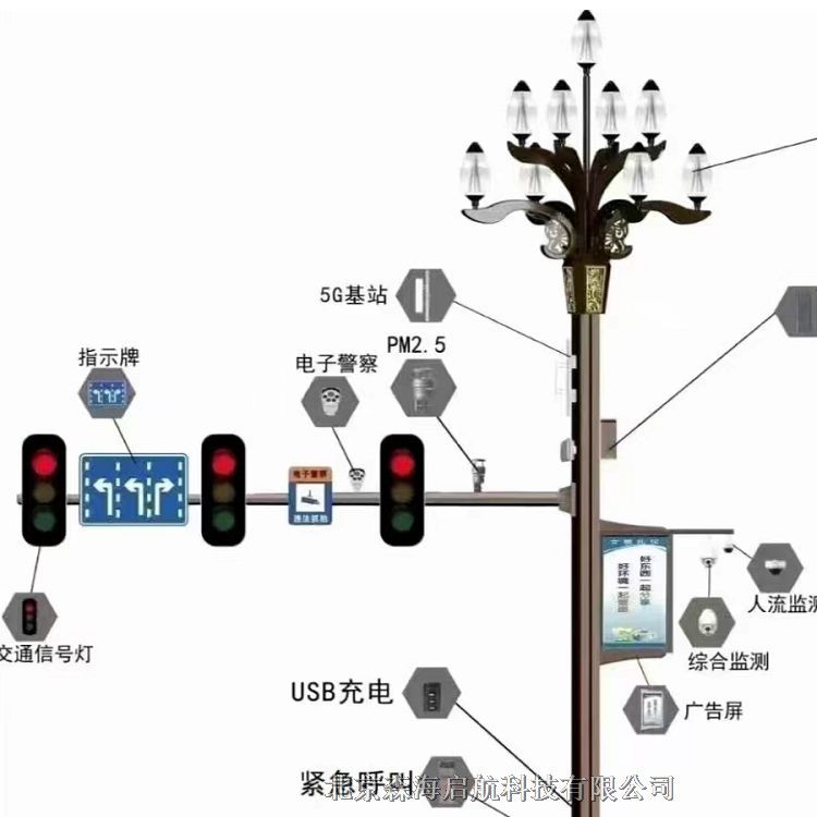 5g智慧路燈供應商 接受定制 來圖加工生產室外路燈